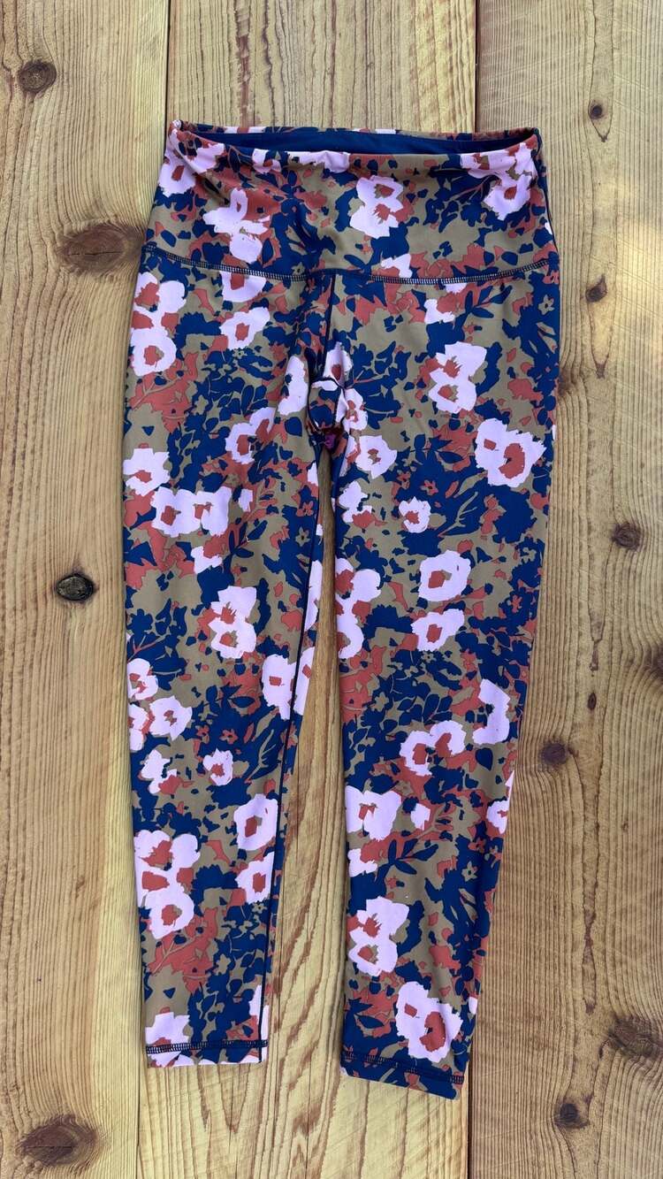 Prana Kimble Printed 7/8 Legging Size L Nordic Pink Wildflower